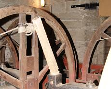 DSC00392 Broken stay on No. 2. The stay prevents the bell from swinging all the way round but is designed to break if swung too hard against the stop.